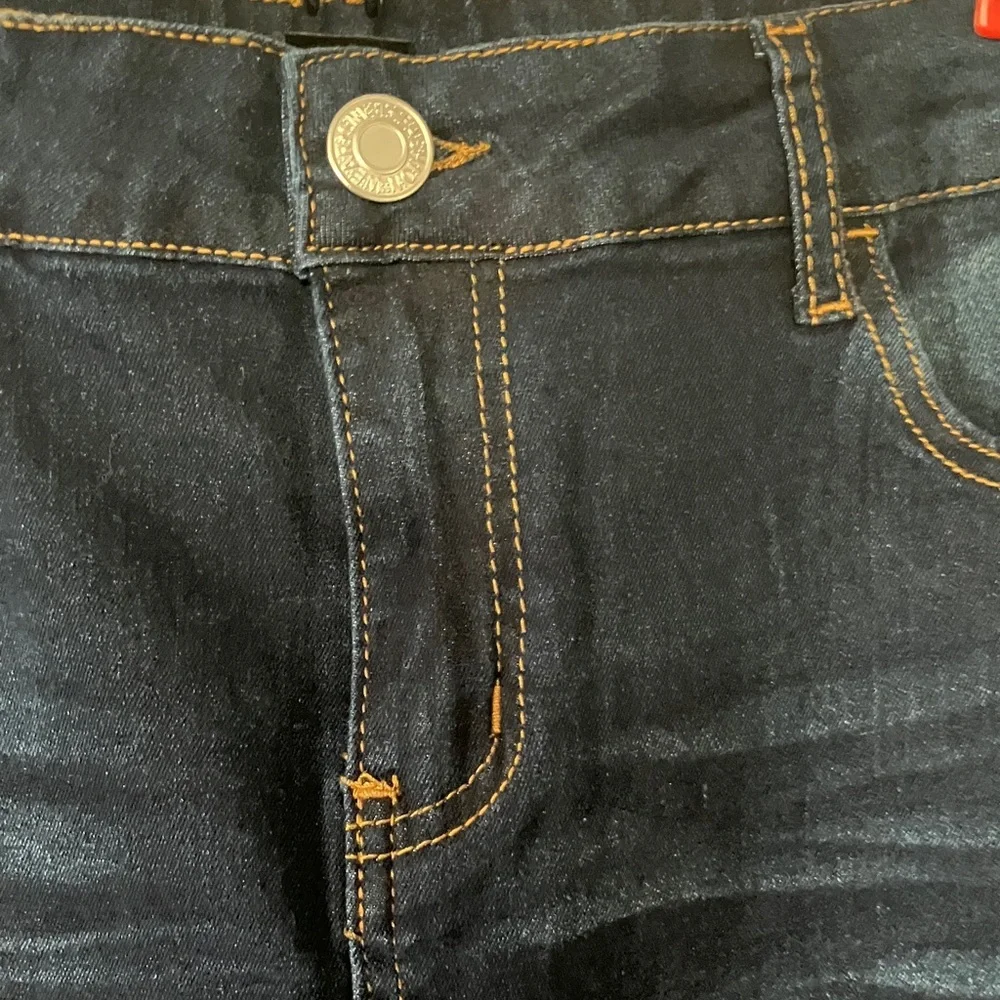 Dark Blue Denim Pencil Skirt - Picture 4 of 9